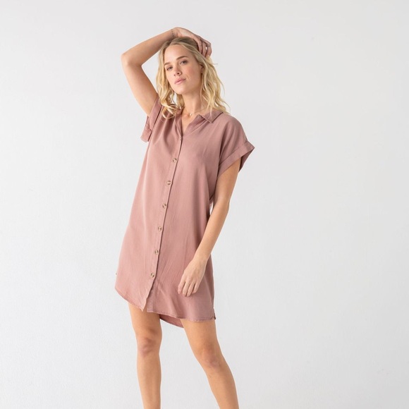 Thread & Supply Collared Button-Up Shirt Dress - Picture 7 of 8